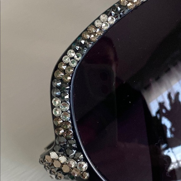 JIMMY CHOO Swarovski Crystal New York Oversized Polarized Sunglasses New in Box - Picture 11 of 17